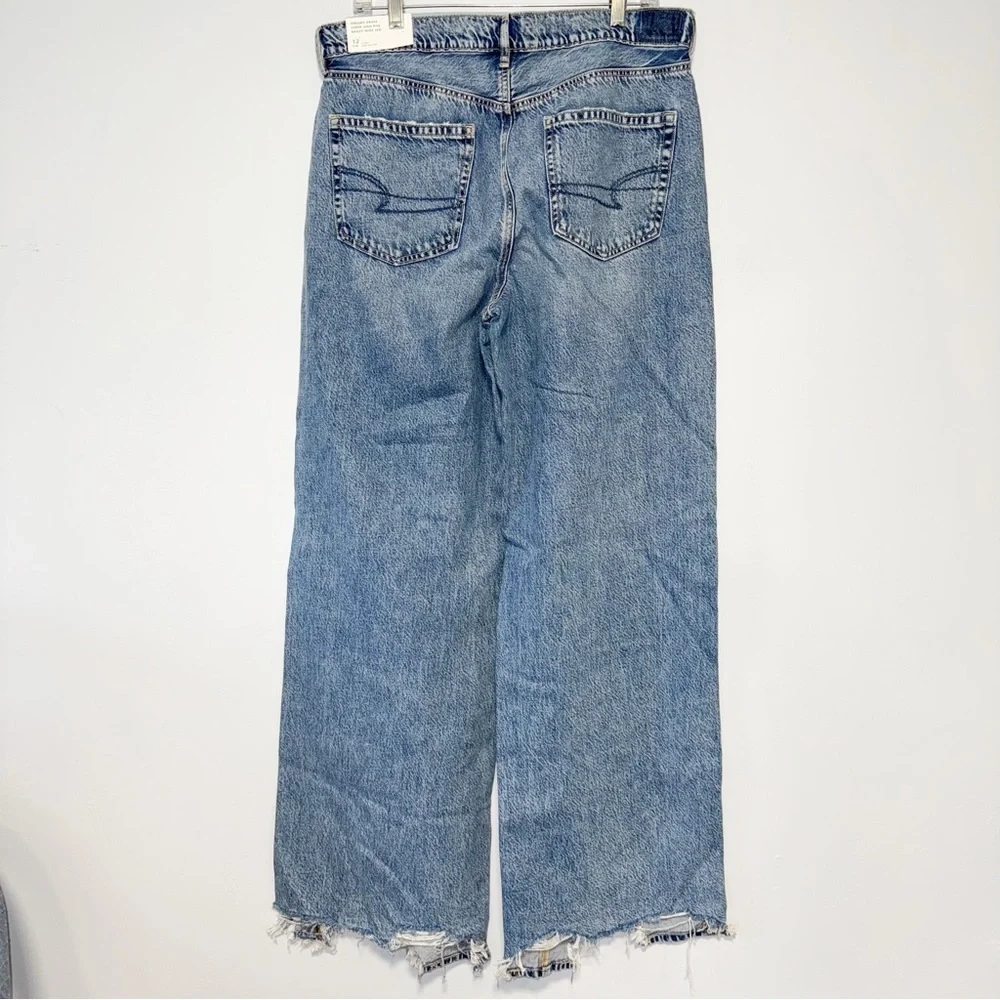 American Eagle Blue Flare Wide Leg Dreamy Drape Jeans - Picture 5 of 7